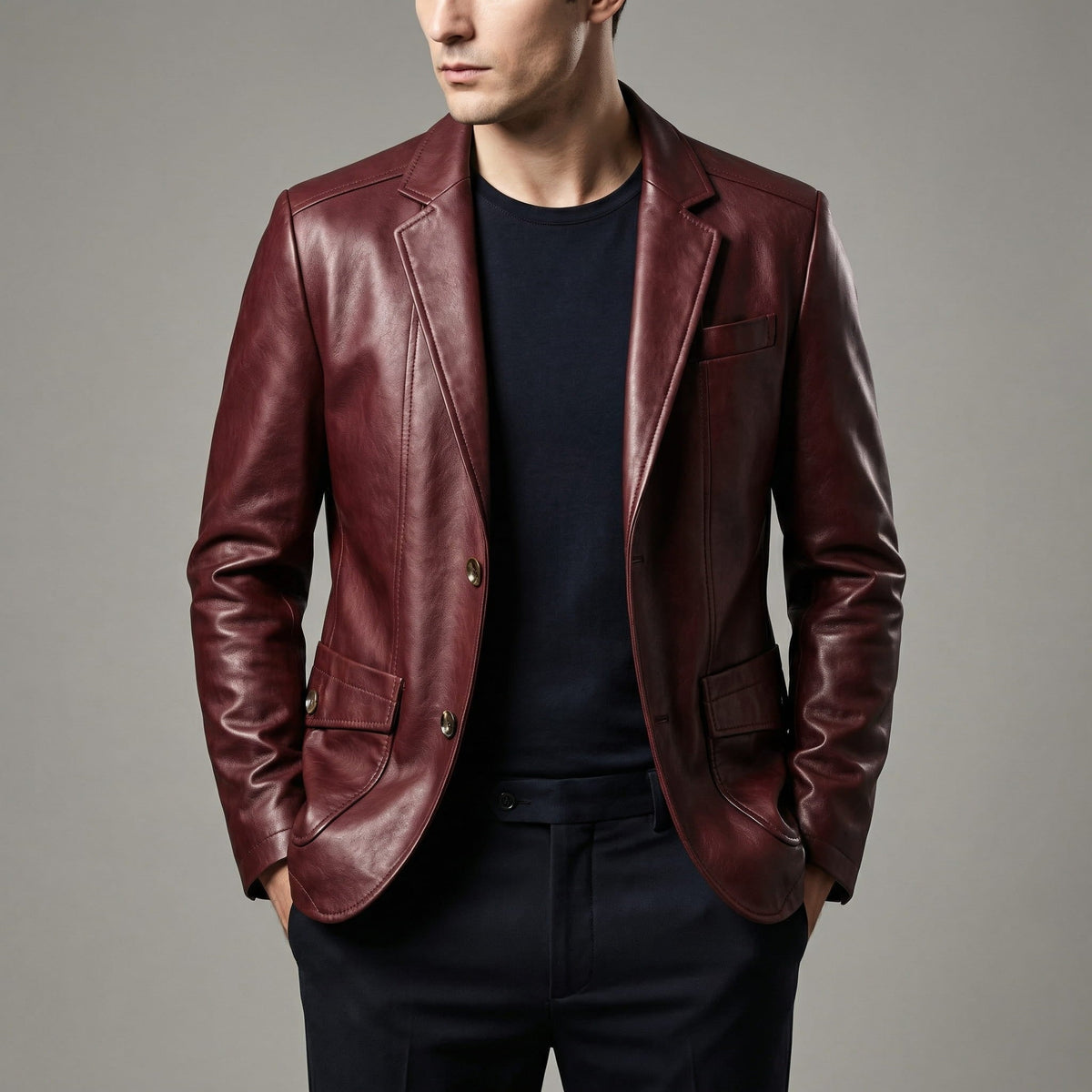 Riccardo Leather Blazer