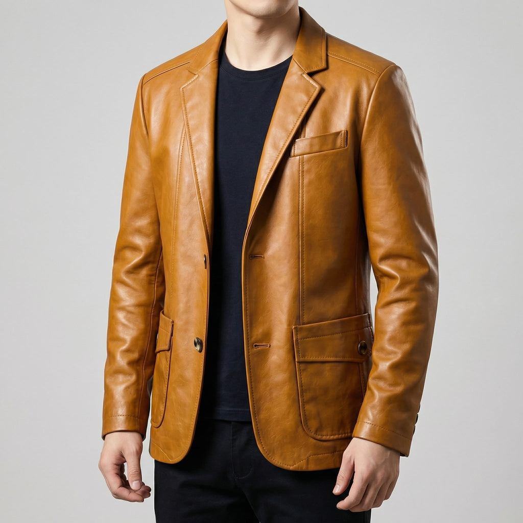 Riccardo Leather Blazer