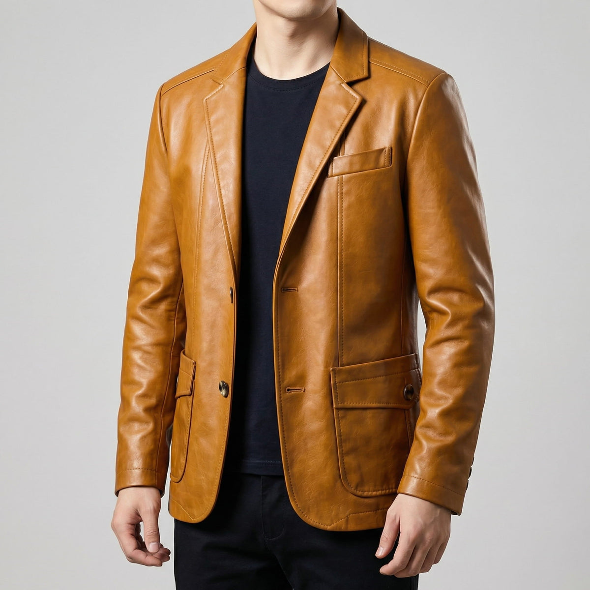 Riccardo Leather Blazer