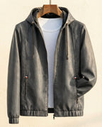 Lorenzo Leather Hooded Jacket