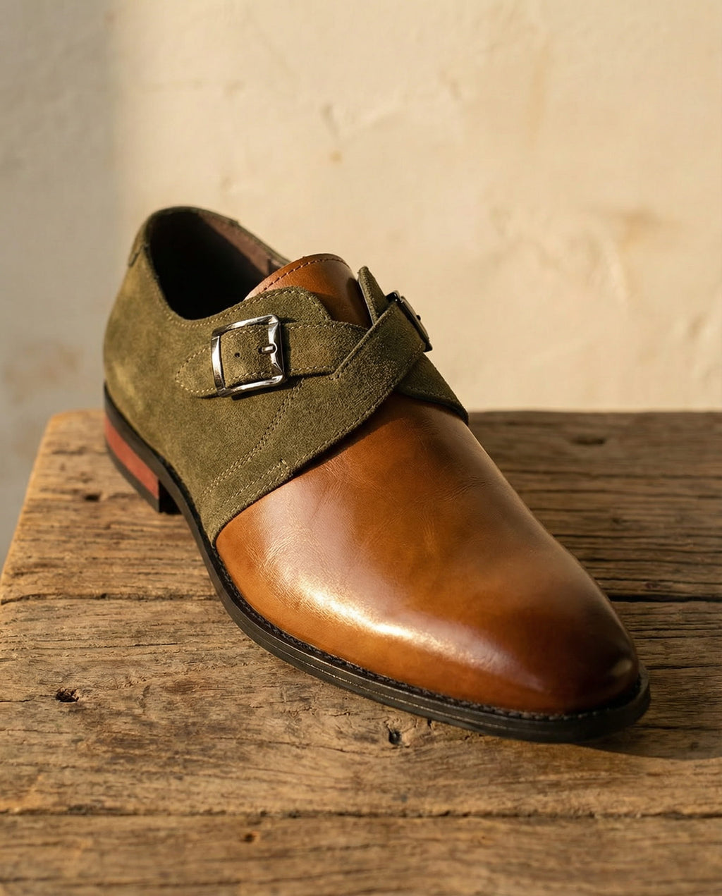 Riccardo Leather Monk Strap Shoe