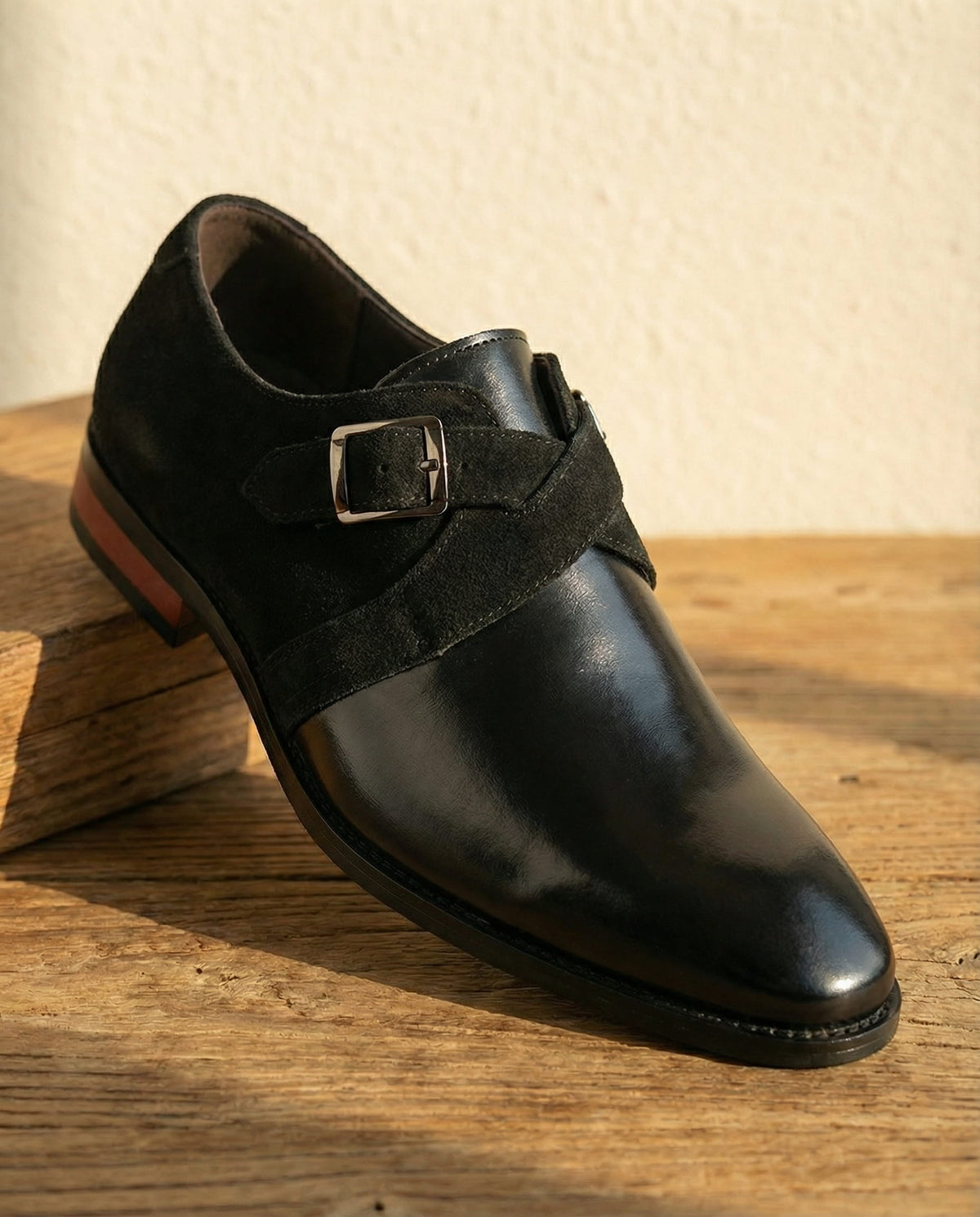 Riccardo Leather Monk Strap Shoe