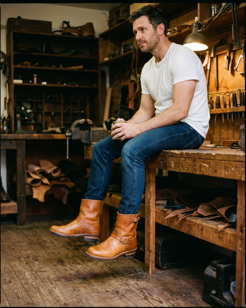 Lapo Vegan Leather Engineer Boots