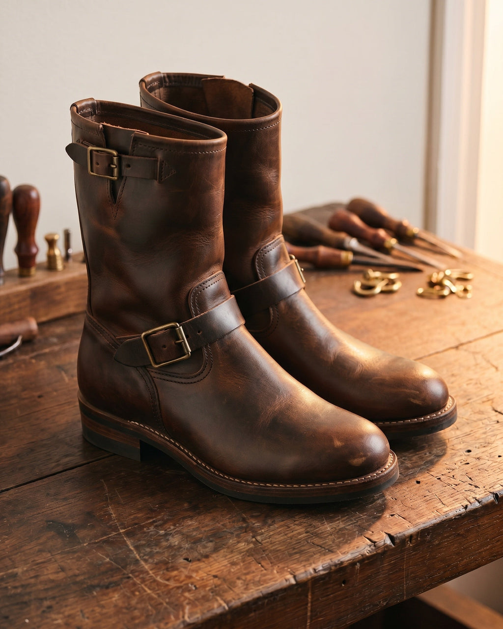 Lapo Vegan Leather Engineer Boots