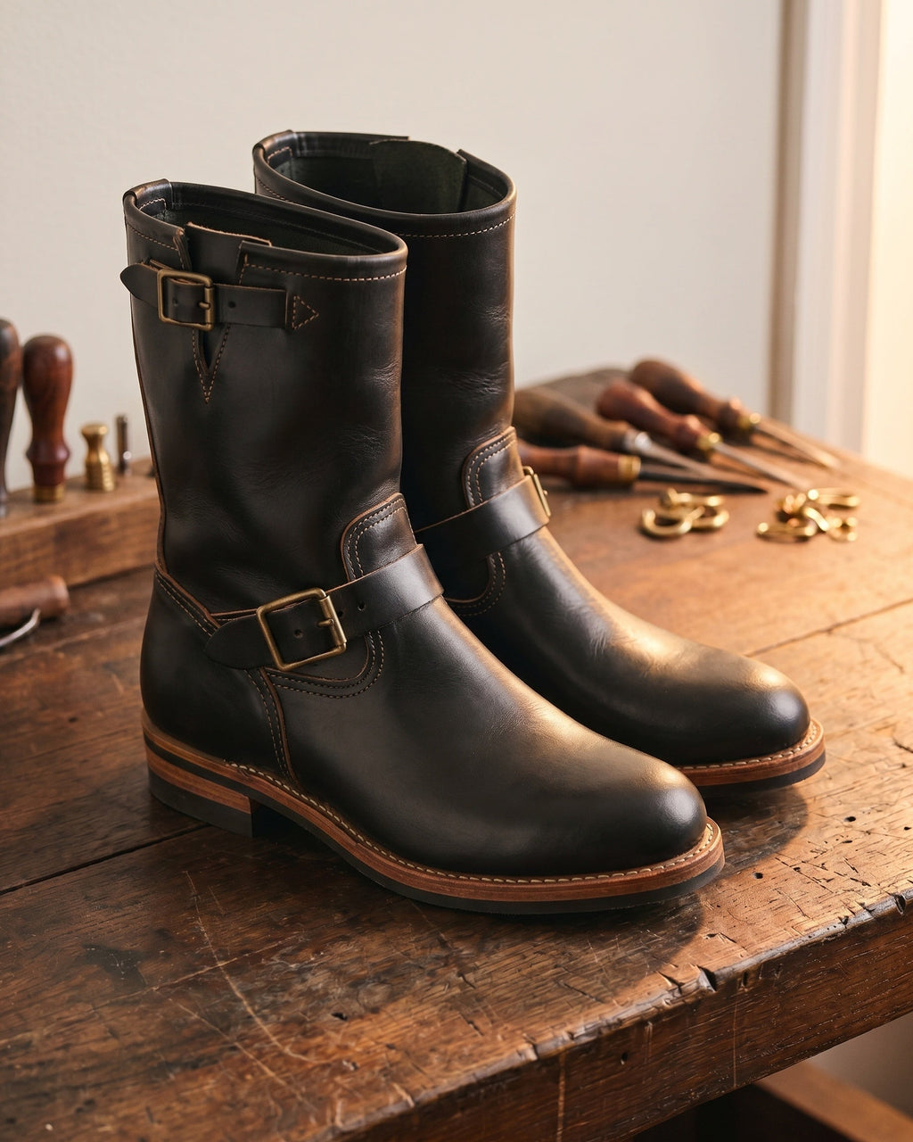 Lapo Vegan Leather Engineer Boots