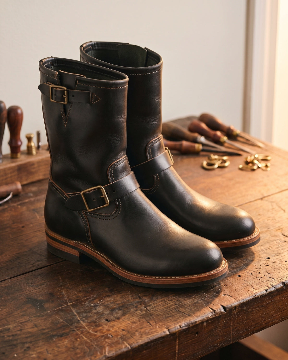 Lapo Vegan Leather Engineer Boots