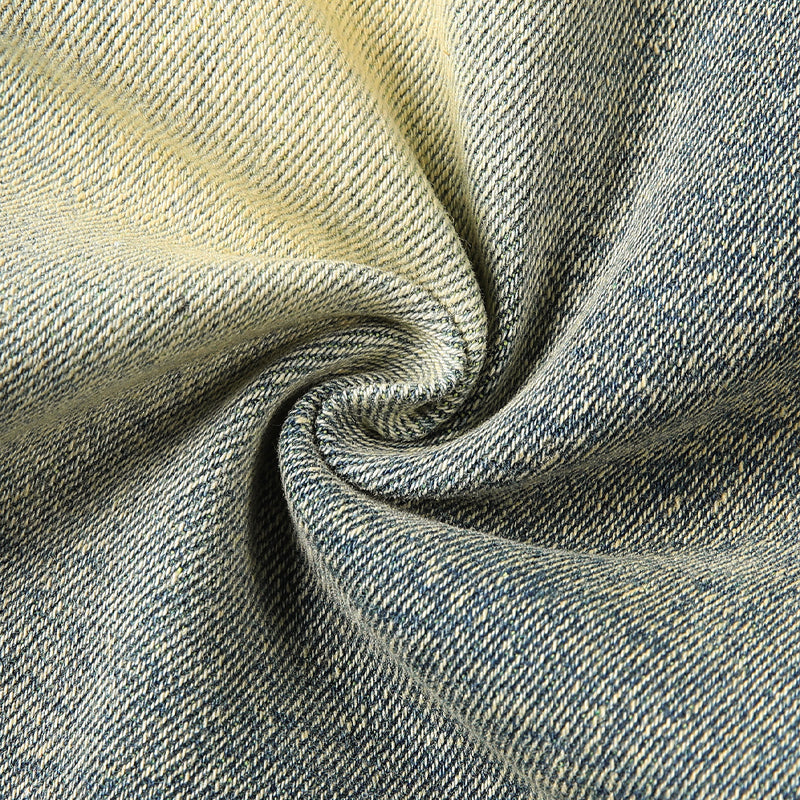 Jeans Acampanados Deshilachados para Hombre Estilo Vintage