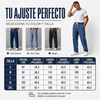 Jeans Holgados de Pierna Recta para Hombre con Cintura Elástica