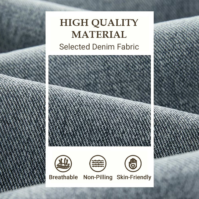 Jeans Holgados de Pierna Recta para Hombre con Cordón