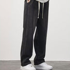Jeans Holgados de Pierna Recta para Hombre con Cordón