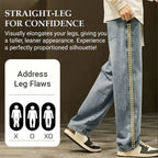 Jeans Holgados de Pierna Recta para Hombre con Cordón