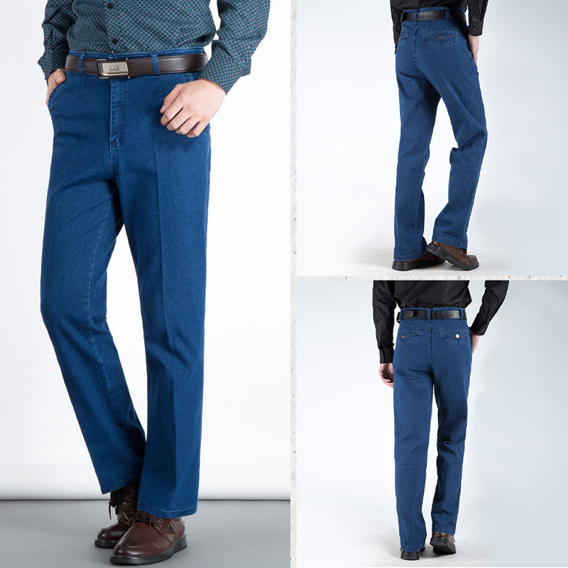Jeans Rectos de Tiro Alto para Hombre