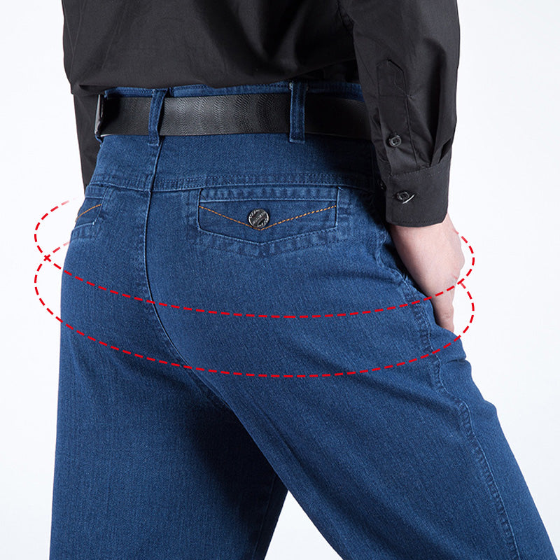 Jeans Rectos de Tiro Alto para Hombre