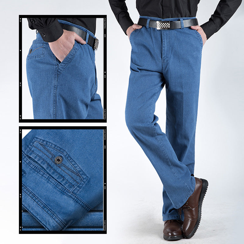 Jeans Rectos de Tiro Alto para Hombre