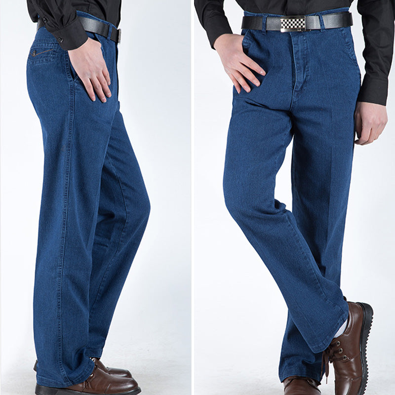 Jeans Rectos de Tiro Alto para Hombre