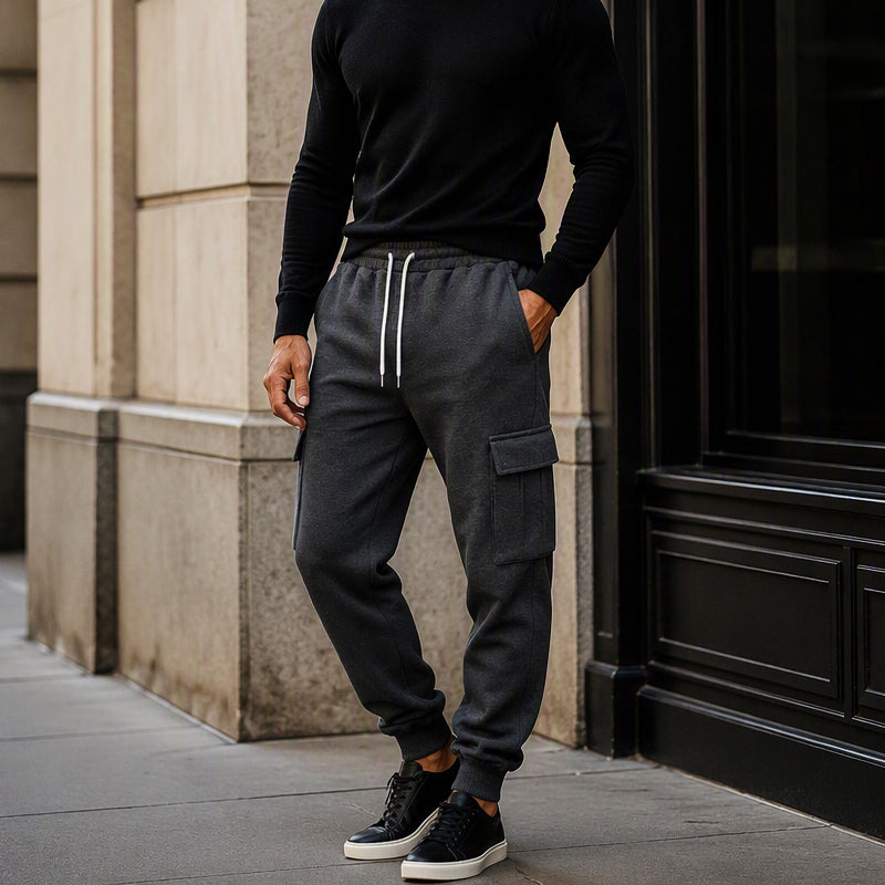 Jogger Cargo con Forro de Felpa para Hombre