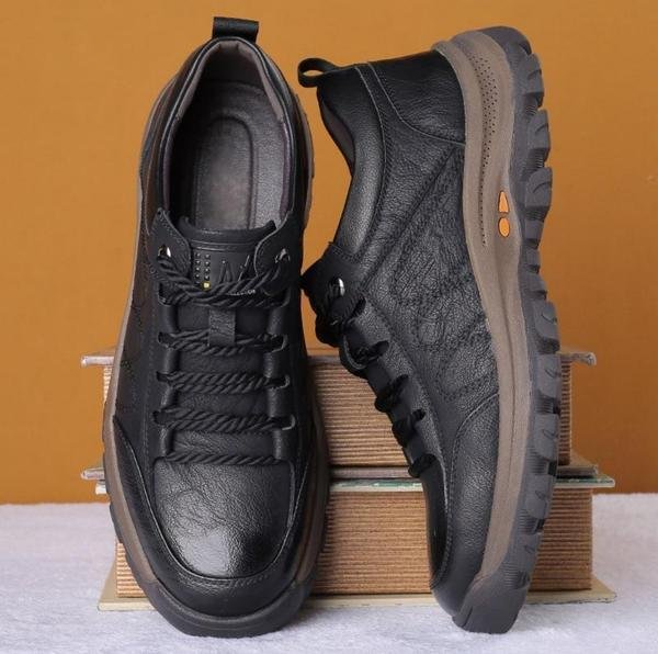 Zapatos Casuales de Cuero Cosidos a Mano para Hombre