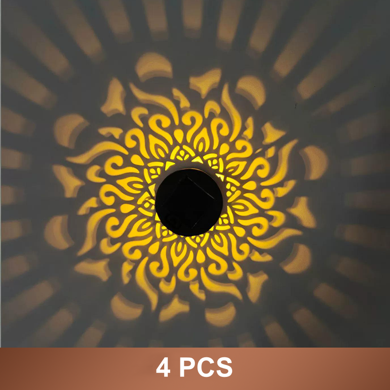 Lámpara Solar Proyector de Mandala para Jardín