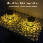 Lámpara Solar Proyector de Mandala para Jardín