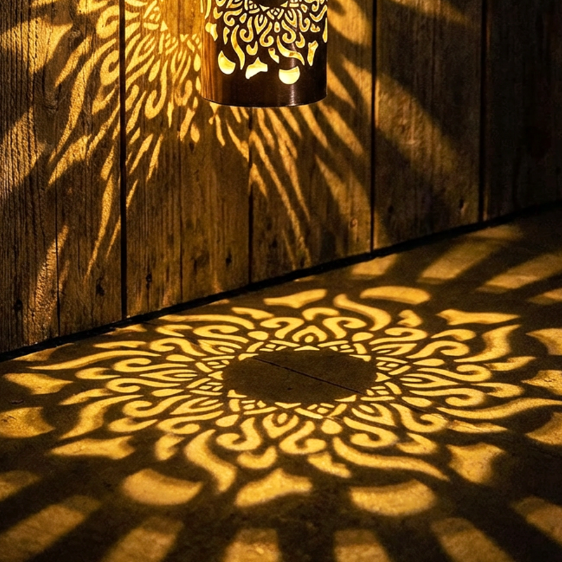 Lámpara Solar Proyector de Mandala para Jardín