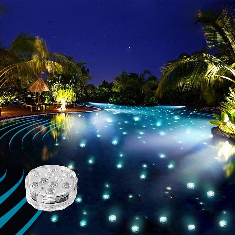 Luces LED Sumergibles con Control Remoto para Alberca y Pecera