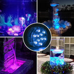 Luces LED Sumergibles con Control Remoto para Alberca y Pecera