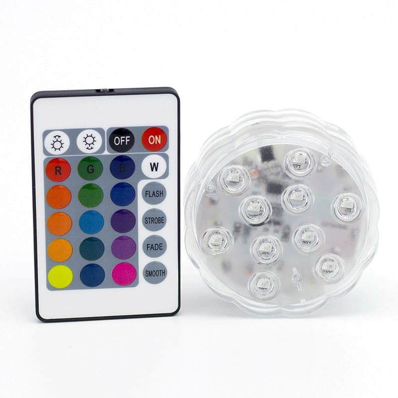 Luces LED Sumergibles con Control Remoto para Alberca y Pecera