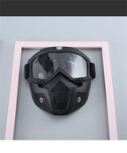 Máscara con Goggles Desmontables para Moto, Obra y Polvo