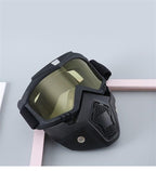 Máscara con Goggles Desmontables para Moto, Obra y Polvo