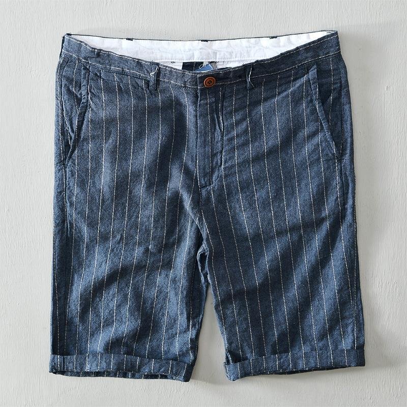 Massimiliano Striped Linen Shorts