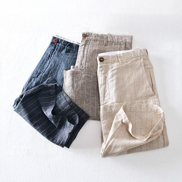 Massimiliano Striped Linen Shorts
