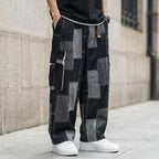 Melo Wide Leg Patchwork Cotton Trouser