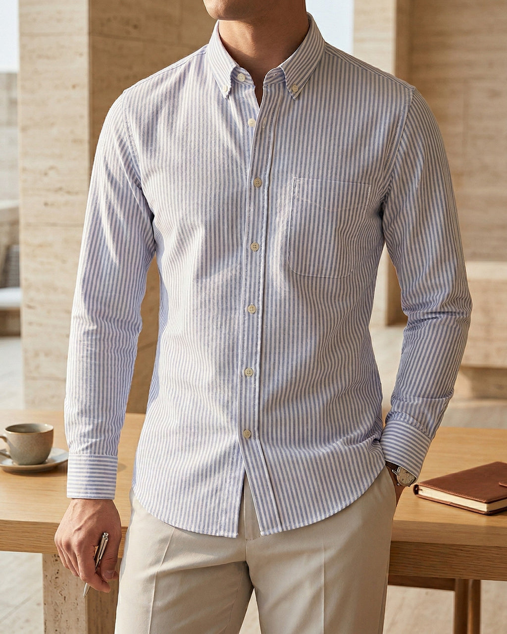 Mirko Work Cotton Button-Down Shirt