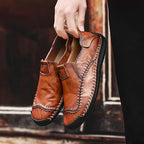 Mocasines de Piel Cosidos a Mano para Hombre