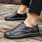 Mocasines de Piel Cosidos a Mano para Hombre