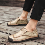 Mocasines de Piel Cosidos a Mano para Hombre