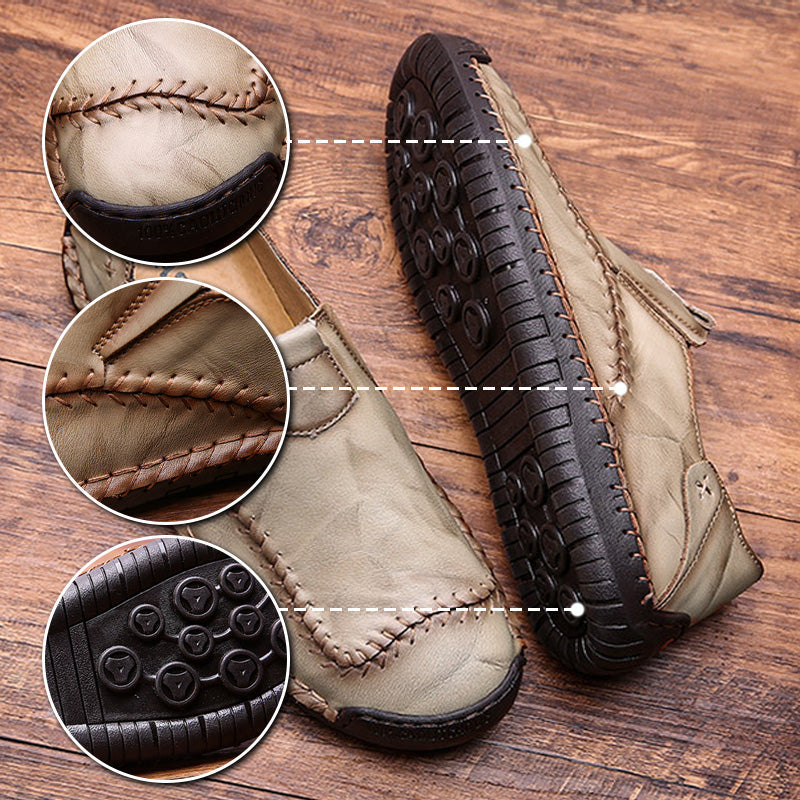Mocasines de Piel Cosidos a Mano para Hombre