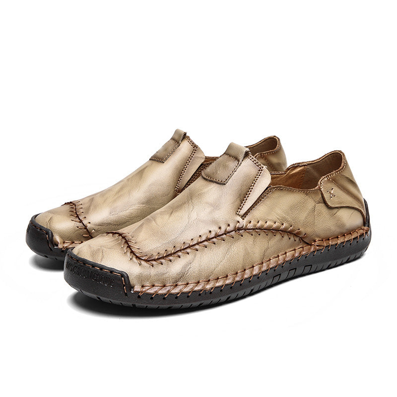 Mocasines de Piel Cosidos a Mano para Hombre