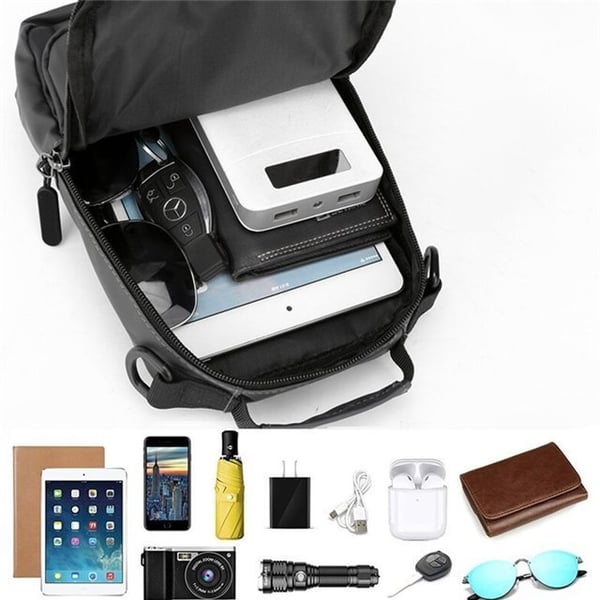Mochila Cruzada Impermeable para Hombre Multifuncional