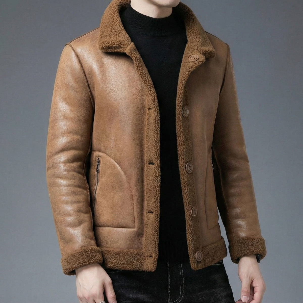 Salvatore Reversible Lined Leather Jacket