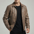 Raffaele Leather Zip Jacket
