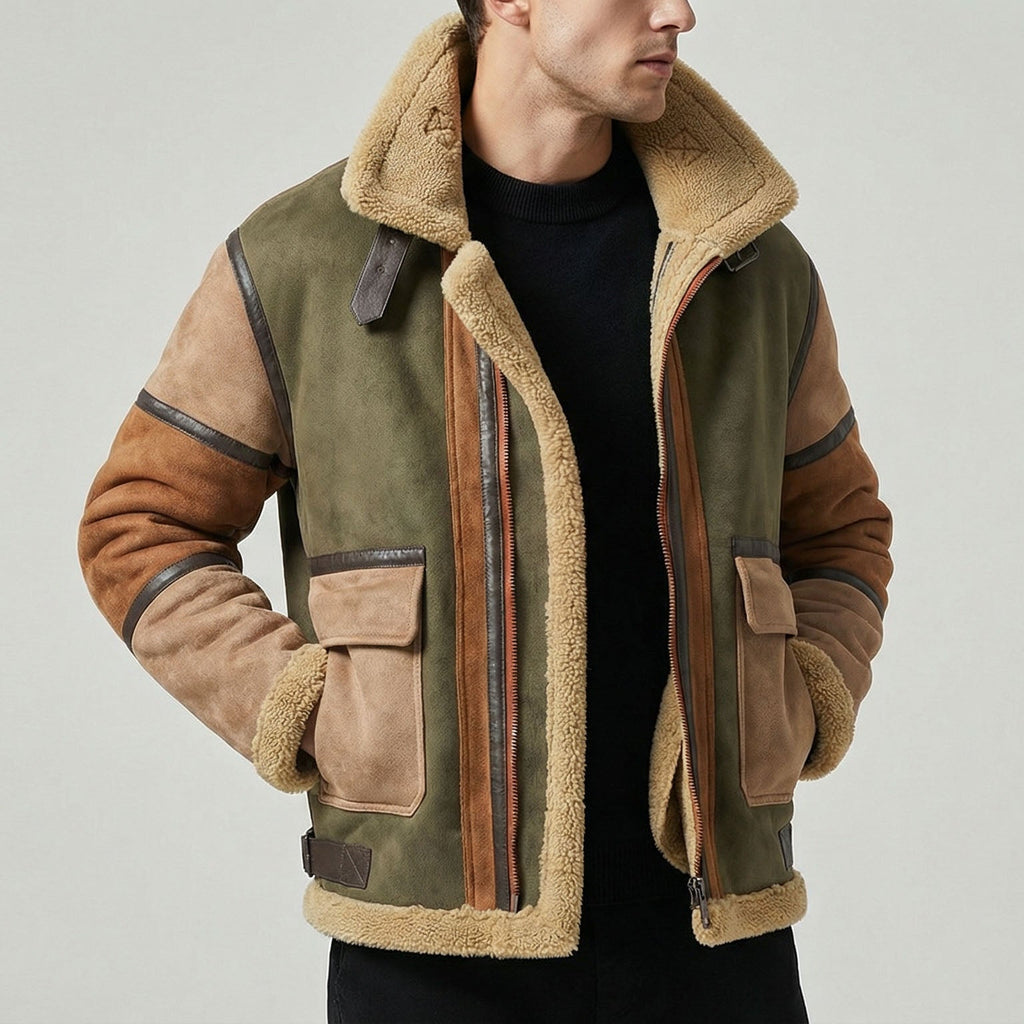 Salvatore Shearling-Lined Leather Jacket