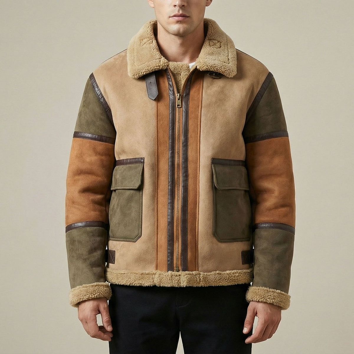Salvatore Shearling-Lined Leather Jacket