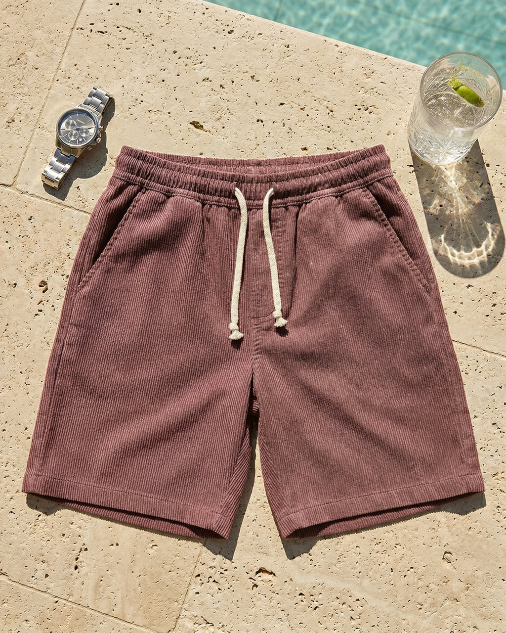 Omar Corduroy Drawstring Shorts