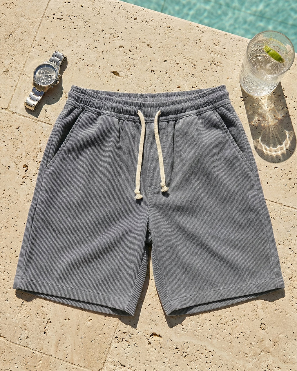 Omar Corduroy Drawstring Shorts