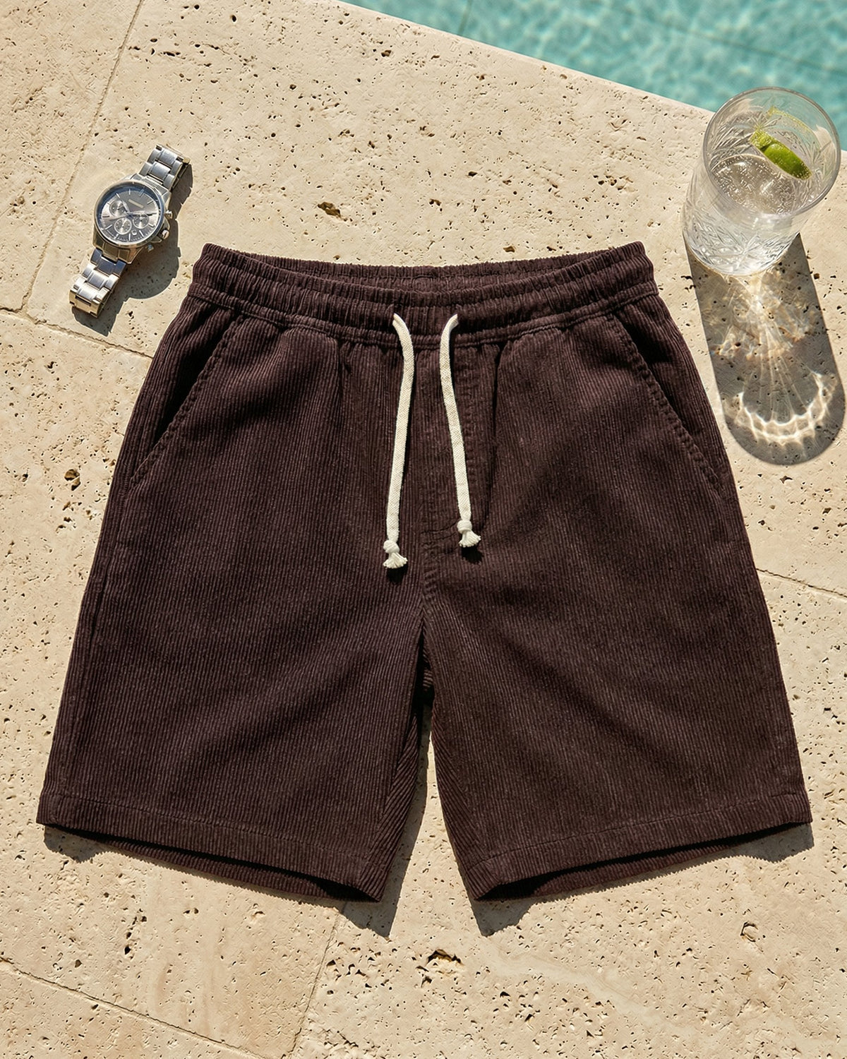Omar Corduroy Drawstring Shorts