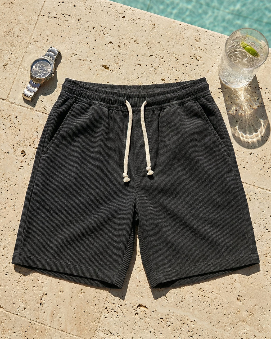 Omar Corduroy Drawstring Shorts