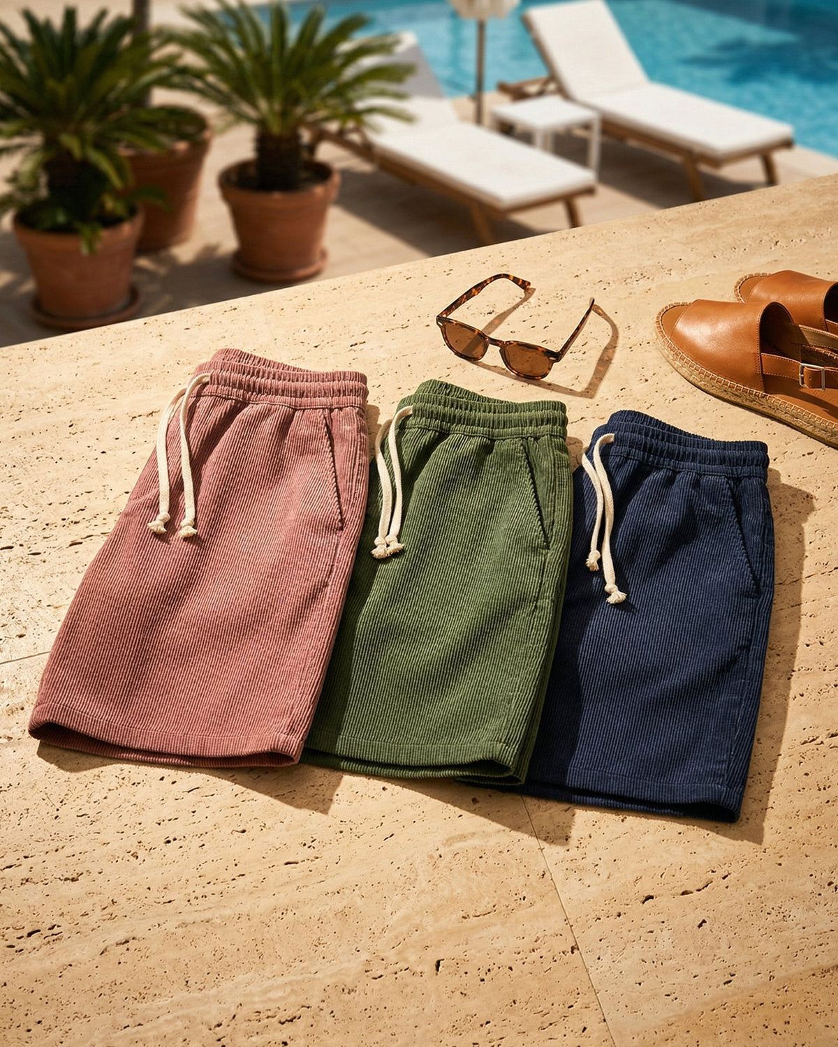 Omar Corduroy Drawstring Shorts