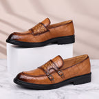 Orazio Leather Monk Loafers