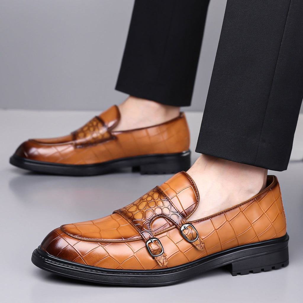 Orazio Leather Monk Loafers